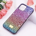 thumbnail image 3 of for iPhone 12 Women Girl Glitter Diamond Sequins Case Luxury Bling Gradient Rainbow Sparkle Rhinestone Soft Silicone Rubber Protective Cover Case for iPhone 12 6.1" Blue, 3 of 4