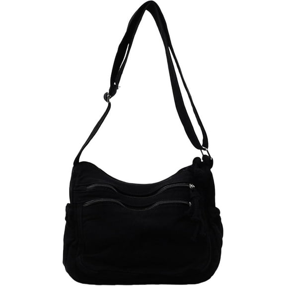 Canvas Crossbody Bags for Women Men Tote Shoulder Purses with Zipper Pockets Women's Messenger Handbags Purse