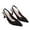 Black, variant on Womens Adjustable Slingback Kitten Heels, Pointed Toe Mid-Low Heel, Cute Knitted Slip On Work Pumps Dress Shoes for Work Wedding Everyday Parties(Beige,5.5)