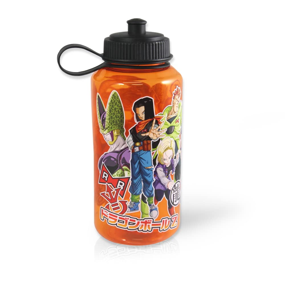 Dragon Ball Z Cell Saga Sticker Bomb Orange Throws Hand Wash Beverage Water  Bottle, 32 oz 