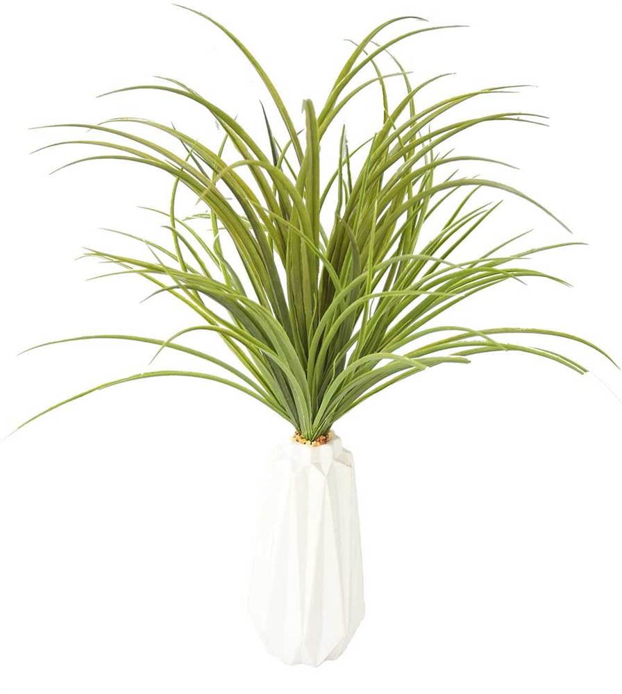26" Tall Plastic Grass Artificial Indoor/ Outdoor Faux Decor in White