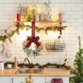 thumbnail image 5 of Small Christmas Norfolk Wreaths Christmas Kitchen Cabinet Mini Wreath Real Touch With Bow Ribbon Cedar Red Berry for Xmas Front Door Window Chair Fireplace Table Pillar Rustic Farmhouse Party Decor, 5 of 8