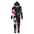 thumbnail image 5 of Odeerbi Christmas Onesie Pajamas for Family Holiday Hooded Sleep Jumpsuit Long Sleeve Family Christmas Pajamas Matching Sets Mom Print Jumpsuit Sleepwear Xmas PJs Set Multicolor, 5 of 5