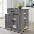thumbnail image 7 of Better Home Products Shelby Rolling Kitchen Cart with Storage Cabinet - Gray, 7 of 7