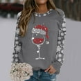 thumbnail image 2 of Womens Sweatshirt Oversized Sweatshirts Crewneck Long Sleeve Pullover, 2 of 4