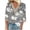 Gray Plus Size Blouse for Women_h, variant on CYMMPU Tunic Tops 3/4 Sleeve Flower Printed Blouses for Women Dressy Casual Lace V Neck Spring Tops Summer Fashion Shirts Loose Fit Business Elegant Work Topss Black L