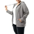 thumbnail image 4 of Athletic Works Women's Plus Lightweight Zip-Up Hoodie Jacket, Size 1X-5X, 4 of 9