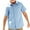 Blue, variant on Short Sleeve Solid Color Boys Casual Button Blouse Kids Children Lapel Cotton Tops with Pocket for 5-14 Years