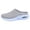 Gray, variant on Orthopedic Clogs for Women Stretch Knitted Platform Closed Round Toe Walking Open Back Wedge Heels Casual Mules Sneakers with Arch Support Black Size 6.5