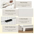 thumbnail image 5 of FANRAL Shoe Cabinet Entryway with 4 Flip Drawers & Top Cubby,Narrow Shoe Storage Hidden Shoe Rack,Fluted Wood Shoe Organizer,White Shoe Cabinet, 5 of 7