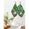 thumbnail image 2 of St Patrick's Day Kitchen Dish Towels for Drying Dishes Set of 3, Lucky Gnomes Shamrock Balloon Green Plaid Waffle Weave Microfiber Hand Tea Bathroom Towels Quick Dry & Absorbent Towel 12x12, 2 of 7