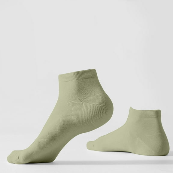 Crew Socks for Men Low-Cut Lightweight Casual Solid Color Breathable Everyday Athletic Workout Work Ankle Sock