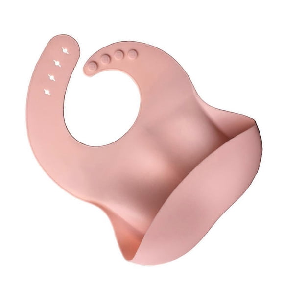 Baby Bib Silicone Saliva Towel for Baby Pink Wash Free Meal Bib