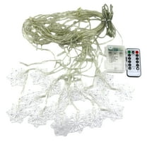 Cheapark Christmas Snowflake Curtain Light Home Party Decoration with 16 Snowflakes 80 Mini LEDs 11.5ft String for Holiday Decor
