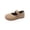Khaki, variant on Girls Soft Base Princess Cut Stage Daily Performance Leather Shoes