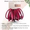 thumbnail image 6 of Kitsch Ombre Elastics - Blush Hair Ties for Women, Elastic Hair Tie, 20 Count, 6 of 6