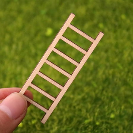 KALLORY Mini House Ladder Beige 40Pcs 3.5x1.2x0.1in