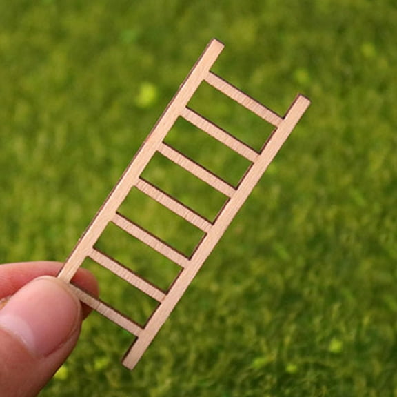 KALLORY Mini House Ladder Beige 40Pcs 3.5x1.2x0.1in