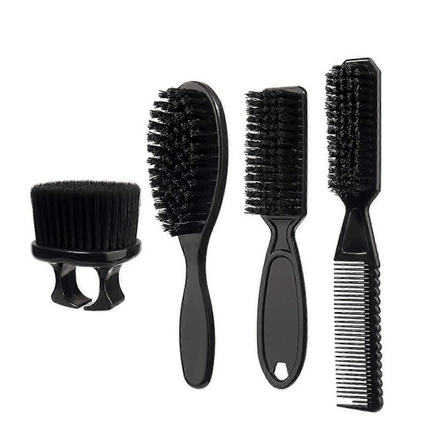 4 Pieces Men's Hair Styling Brush Set For Professional Slicked Back Look With