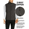 thumbnail image 2 of 33,000ft Men's Lightweight Softshell Vest Outerwear Zip up Fleece Lined Windproof Sleeveless Jacket for Golf Hiking, 2 of 7