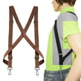 thumbnail image 6 of Men Women Adjustable Suspenders with Swivel Hooks Shaped Side Suspenders , Brown, 6 of 9