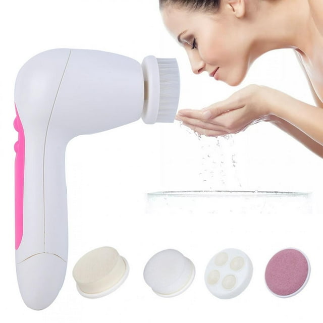 Cepillo de limpieza facial, instrumento de limpieza facial multifuncional 5 en 1, instrumento de limpieza de poros, diseño de clase mundial
