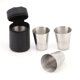 thumbnail image 1 of Twowood Hogar 4pcs Mini 70 ml bebidas de licor de acero inoxidable con titular de viaje de barras de viaje Twowood 23290, 1 of 6