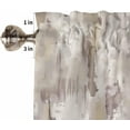thumbnail image 5 of Brown Kitchen Curtains and Valances Set, Rod Pocket Curtains Tier Farmhouse Window Curtains 24 Inch Length, Retro Modern Farmhouse Texture Abstract Ombre 3 Piece Kitchen Curtains Set, 5 of 6