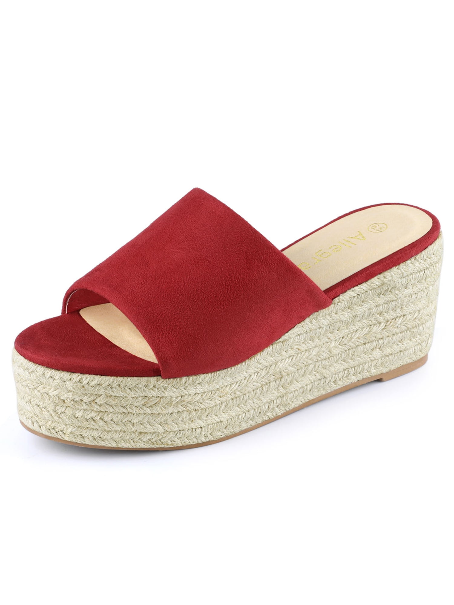 espadrille platform slides