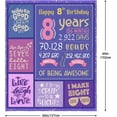 thumbnail image 4 of 8 Year Old Girl Birthday Gift - Birthday Gifts for 8 Year Old Girls - 8 Year Old Girl Gifts Ideas - 8 yr Old Girl Birthday Gift Throw Blanket 60 x 50 inch - 8th Birthday Decorations for Girls, 4 of 6