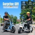 thumbnail image 4 of QEASET MB001 Gas Powered Mini Dirt Bike 99CC for Teens and Adults, 22MPH Off Road Motorcycle, Weight Support Up to 200 LBS - Blue, 4 of 9