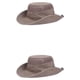 thumbnail image 1 of Sonducket Sombrero de pescador para mujer Gorra de ala ancha ajustable Sombreros de cubo de diseño simple Café 2Conjunto, 1 of 6