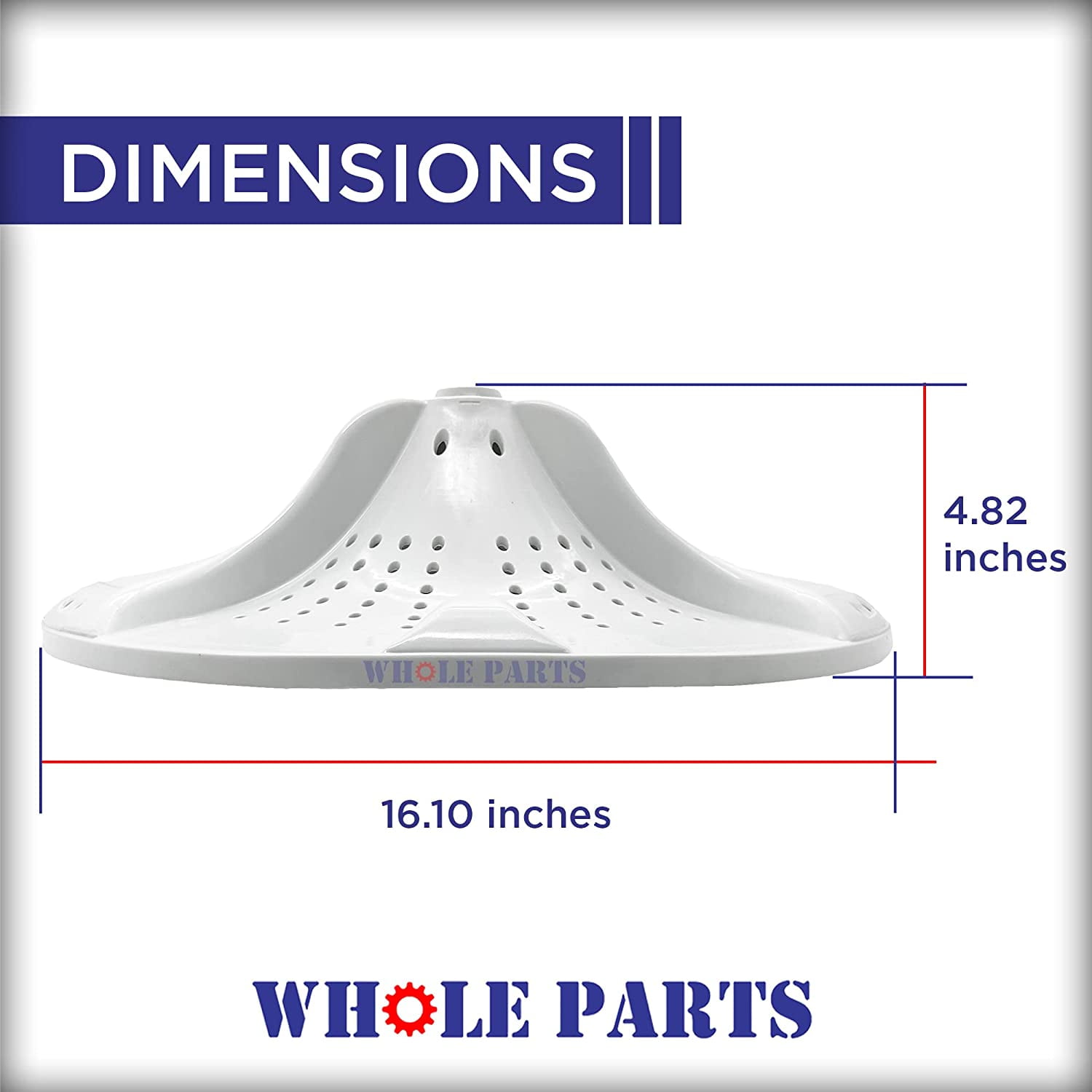 Whole Parts Washing Machine Washplate Part# W11252784 - Replacement and Compatible with Some Maytag and Whirlpool Washers