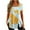 New Yellow, variant on Tunic Tops for Women ,Square Neck Shirt Floral Print Summer Elegant Going Out Side Split Button Casual Loose Short Sleeve Ladies Blouses T Shirts Long Length Tunic Tops for Leggings