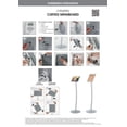 thumbnail image 5 of M&T Displays Curved Menu Board, 8.5x11 Inch Pedestal Sign Holder with 8.5x11 Inch Brochure Holder Silver Floor Standing Aluminum Front Loading Easy Open Poster Message Advertisement Post, 5 of 7