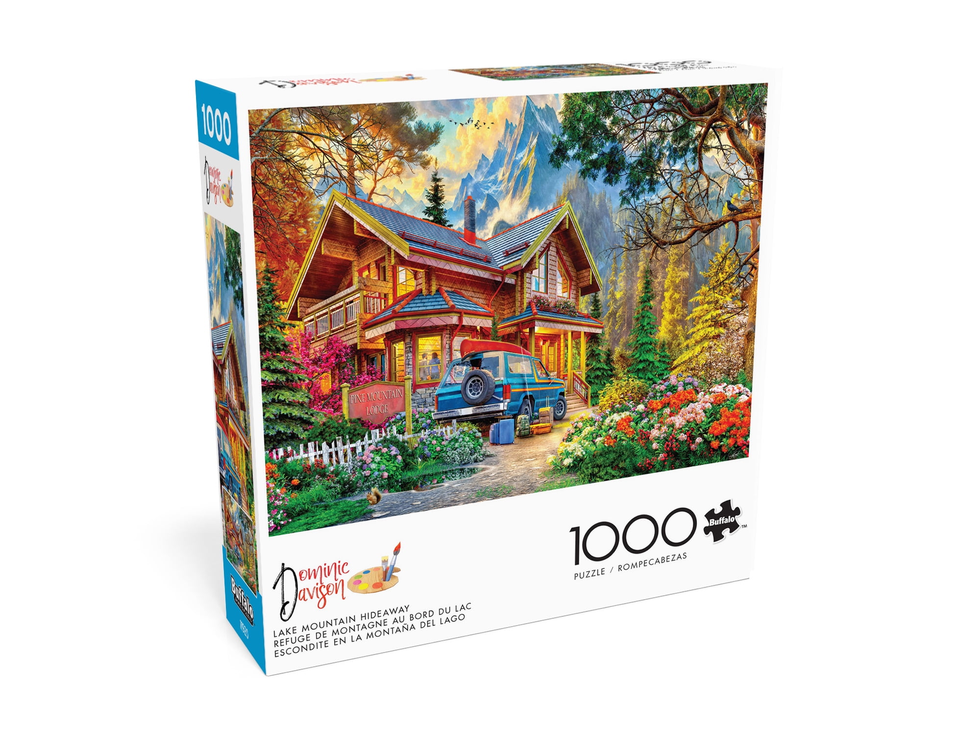 Buffalo Games Lake Mountain Hideaway 1000-Piece Interlocking Jigsaw Puzzle for Adults Ages 14-99 Years
