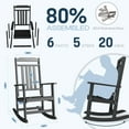 thumbnail image 5 of Pipopa Outdoor Rocking Chair,HDPE All Weather Patio Rocker for Lawn,Porch,Garden,Black, 5 of 7