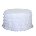thumbnail image 3 of Efavormart 14ft 5-Tier White Chiffon Ruffled Tutu Table Skirt with Satin Backing, 3 of 11