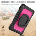 thumbnail image 4 of for Samsung Galaxy Tab S8/S7 Case 11 inch, 360 Rotating Shockproof Cover with Stand, Handle, Shoulder Strap (SM-X700/SM-T870), Rose Panel, 4 of 7