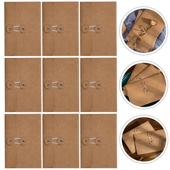 WINOMO 10Pcs Invitation Envelope Kraft Paper Privacy Protection for Wedding Daily Use