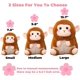 thumbnail image 2 of Stuffed Animal Plush Toy, Cute Rabbit, Piglet, Monkey and Cow Toy Gift (Medium Monkey 9.8 inch), 2 of 4