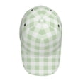 thumbnail image 4 of Disketp Pistachio Green Checkboard Print Baseball Caps For Outdoor Sports Fashion Casual Outdoor Caps Men Women, 4 of 9