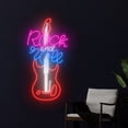 thumbnail image 2 of Handmadetneonsign Rock n Roll Guitar Neon Sign, Live Music Wall Art Decor, Guitar Store Wall Decor, 2 of 5