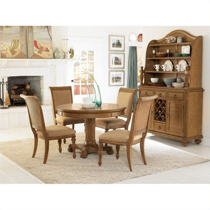 Round Dining Set In Amber, American Drew Dining Room Table Set