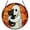 D, variant on Halloween Decorations Indoor 2D Acrylic Suncatcher Hanging Ornament, Ghost Black Cat Spider Crow 7.9'' Round Stained Glass Window Hanging Wall Door Decor, 1 Pack(C)