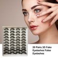 thumbnail image 5 of Pestañas falsas 20 pares de pestañas postizas 3D Pestañas postizas para maquillaje de ojos Pestañas largas y gruesas naturales, 5 of 5