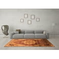 thumbnail image 3 of Ahgly Company Indoor Round Oriental Orange Industrial Area Rugs, 8' Round, 3 of 4