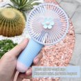 thumbnail image 5 of Smart Handheld Small Fan Cartoon Clear Small Flower 3 Usb Charging Student Gift Rope Small Fan, 5 of 5