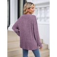thumbnail image 5 of Womens Henley Long Sleeve Shirt Fall V Neck Fashion Dreesy Casual Sweaters Clothes Trendy Outfits, 5 of 9
