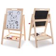 thumbnail image 3 of AIHOME Enfants Art Chevalet en Bois Réglable Debout Chevalet Pliable Double Face Tableau Blanc et Chevalet Tableau Parfait Jouet Éducatif pour les Garçons et les Filles, 3 of 9